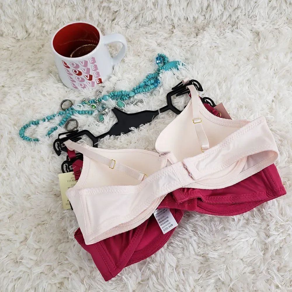 Spree 34B Multicolor 2 pack everyday comfort cups Pushup Intimates Bra